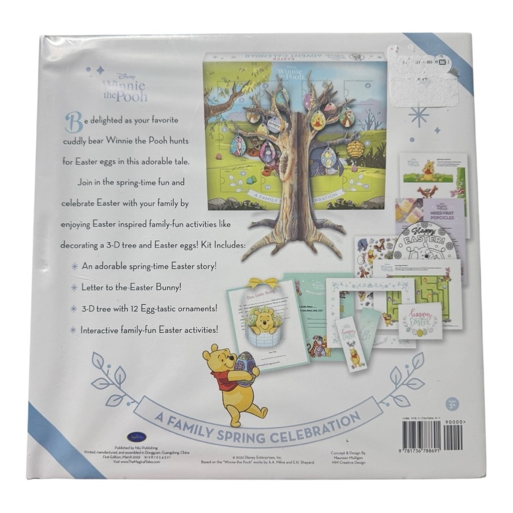 Disney Winnie the Pooh Easter Advent Calendar - Blue and Yellow - Picture 3 of 5